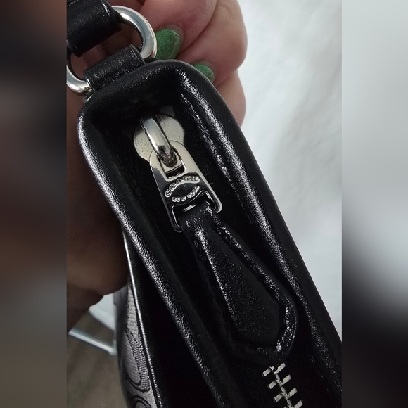 Coach File Crossbody Black Signature Jacquard Crossbody Shoulder Bag w Hangtag - Picture 10 of 12